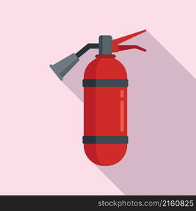 Fire extinguisher icon flat vector. Pictogram extinguish. Safety prevention. Fire extinguisher icon flat vector. Pictogram extinguish