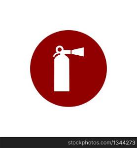 fire extinguisher icon in trendy flat design
