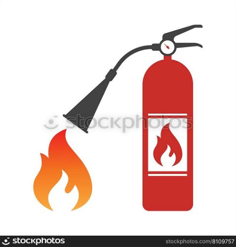 Fire extinguisher icon Royalty Free Vector Image