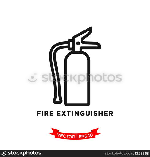 fire extinguisher icon vector logo template