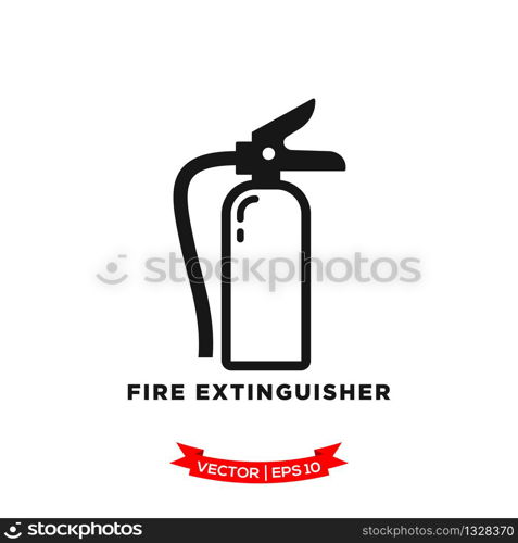 fire extinguisher icon vector logo template