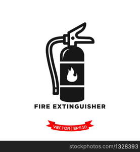 fire extinguisher icon vector logo template