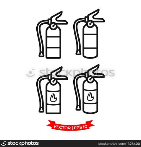 fire extinguisher icon vector logo template