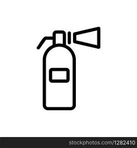 fire extinguisher icon vector. Thin line sign. Isolated contour symbol illustration. fire extinguisher icon vector. Isolated contour symbol illustration