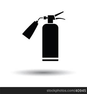 Fire extinguisher icon. White background with shadow design. Vector illustration.