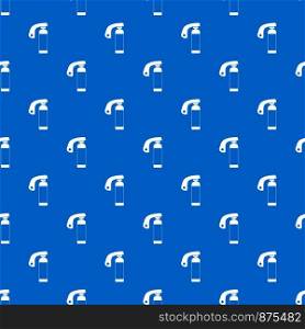Fire extinguisher pattern repeat seamless in blue color for any design. Vector geometric illustration. Fire extinguisher pattern seamless blue