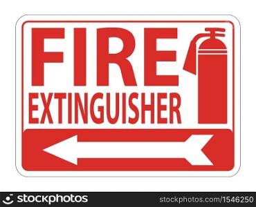 Fire Extinguisher Sign Isolate On White Background,Vector Illustration