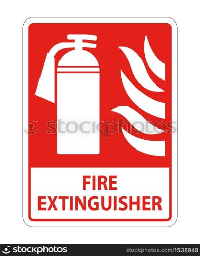 Fire Extinguisher Sign on white background,Vector illustration