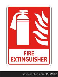 Fire Extinguisher Sign on white background,Vector illustration