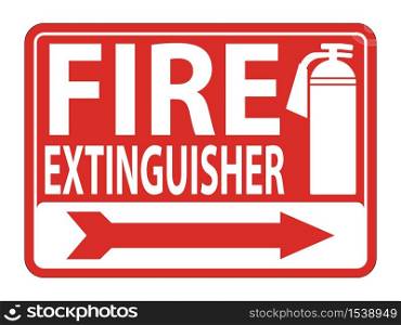 Fire Extinguisher Sign on white background,Vector Illustration