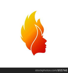 fire face logo template