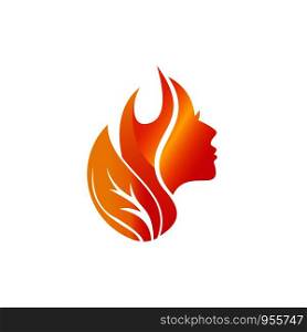 fire face logo template