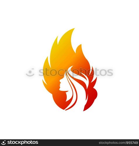 fire face logo template