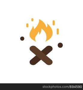 Fire, Fire Place, Canada Flat Color Icon. Vector icon banner Template