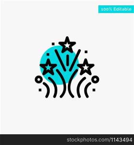 Fire, Firework, Love, Wedding turquoise highlight circle point Vector icon