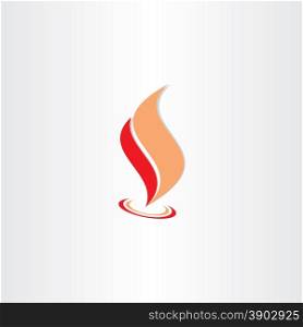 fire flame icon abstract logo design element