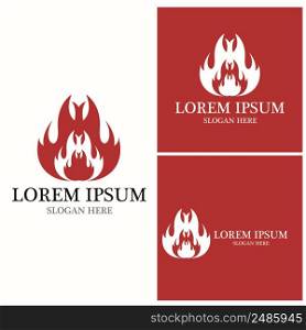 Fire flame icon and symbol vector illustration