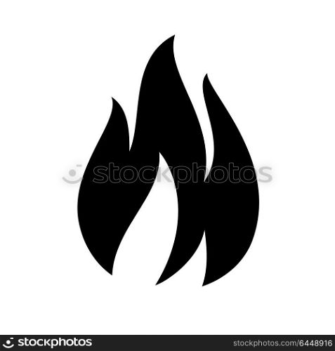 fire flame icon. fire flame icon, black icon isolated on white background