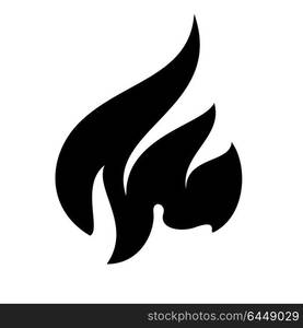 fire flame icon. fire flame icon, black icon isolated on white background