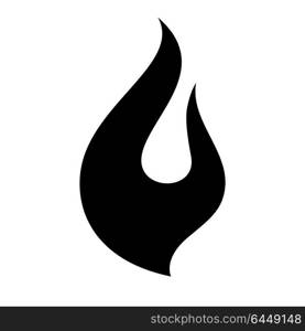 fire flame icon. fire flame icon, black icon isolated on white background