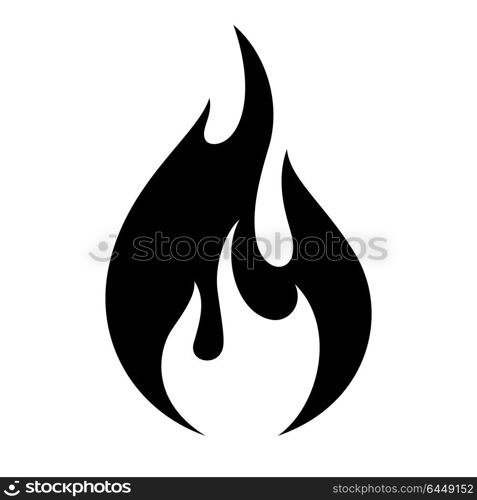 fire flame icon. fire flame icon, black icon isolated on white background