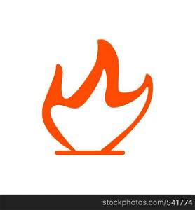 Fire flame icon. Fire logo. Flame silhouette. Simple icon. flat vector symbol isolated on white background.. Fire flame icon. Fire logo. Flame silhouette.