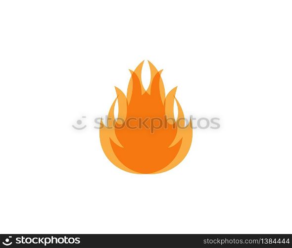 Fire flame icon logo template