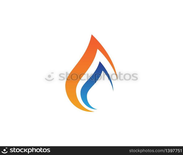 Fire flame icon logo template