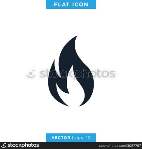 Fire Flame Icon Vector Design Template