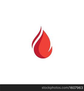 Fire flame illustration logo Template