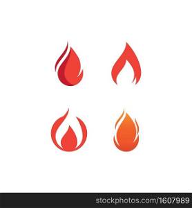 Fire flame illustration logo Template