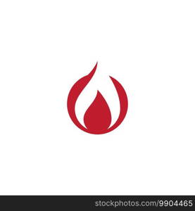 Fire flame illustration logo Template