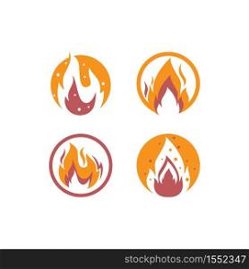 Fire flame illustration Template vector