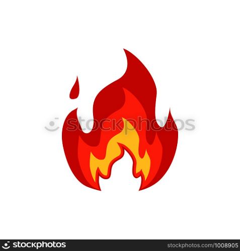 fire flame in flat style vector illustration, vector. fire flame in flat style vector illustration