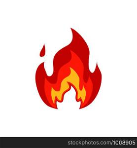 fire flame in flat style vector illustration, vector. fire flame in flat style vector illustration