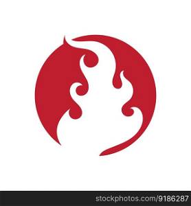 fire flame logo and symbol vector