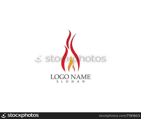 Fire flame logo design vector