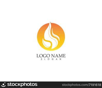 Fire flame logo design vector