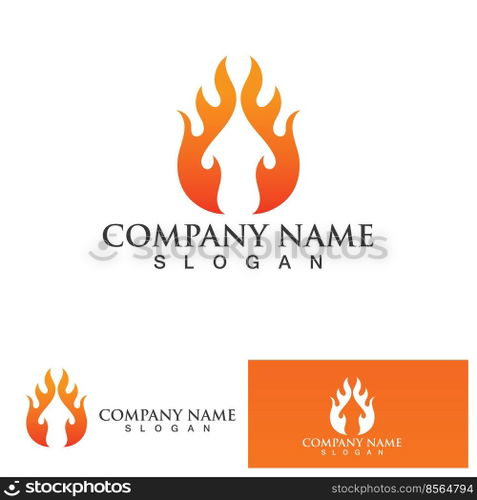 fire flame logo icon vector design template