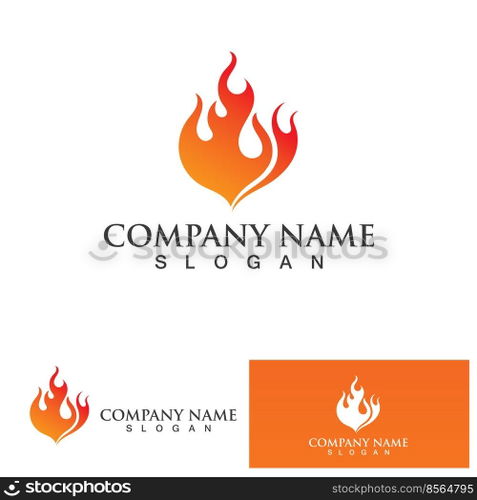 fire flame logo icon vector design template