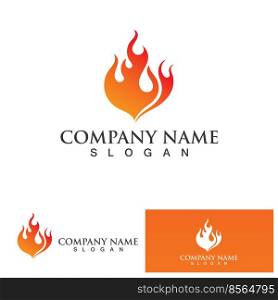 fire flame logo icon vector design template