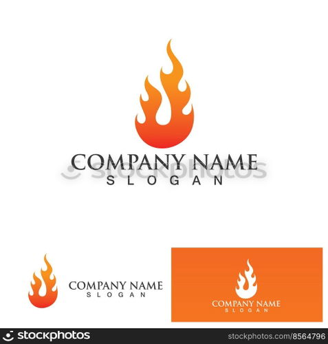 fire flame logo icon vector design template