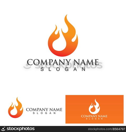 fire flame logo icon vector design template