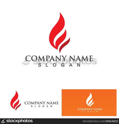 fire flame logo icon vector design template