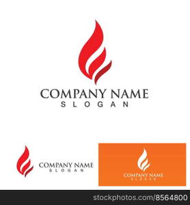 fire flame logo icon vector design template