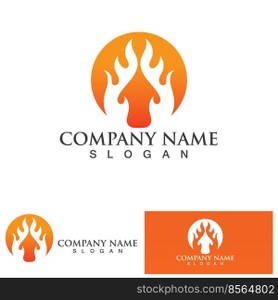 fire flame logo icon vector design template