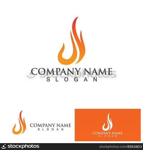 fire flame logo icon vector design template