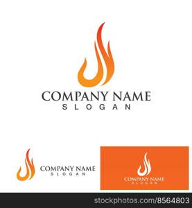 fire flame logo icon vector design template