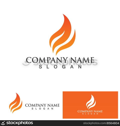 fire flame logo icon vector design template