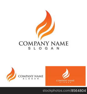 fire flame logo icon vector design template